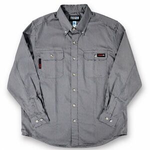 TECGEN FR Work Shirt XL HRC 2 Arc Flash Utility Gray NEW